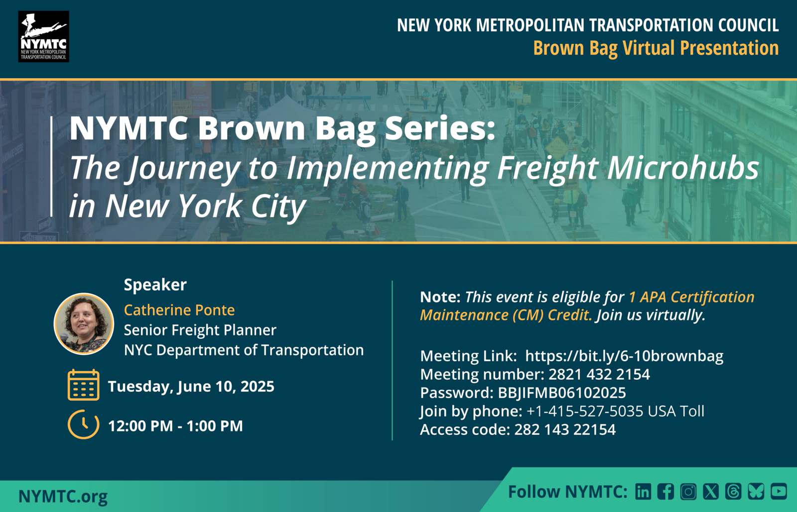 Freight Microhubs in New York City (with the NYC DOT)