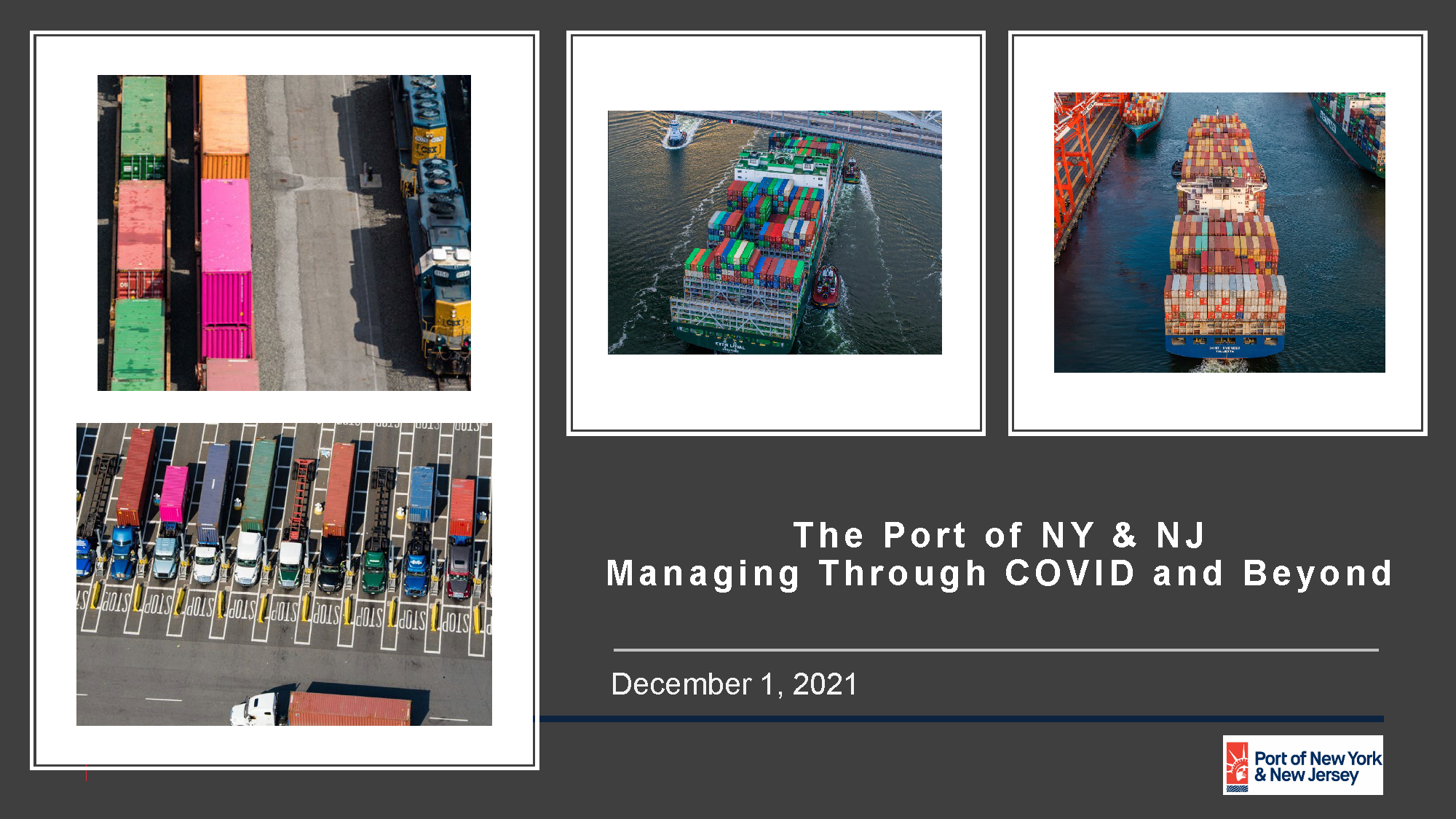 The Port of NY & NJ Managing Through COVID and Beyond The Port of NY & NJ Managing Through COVID and Beyond