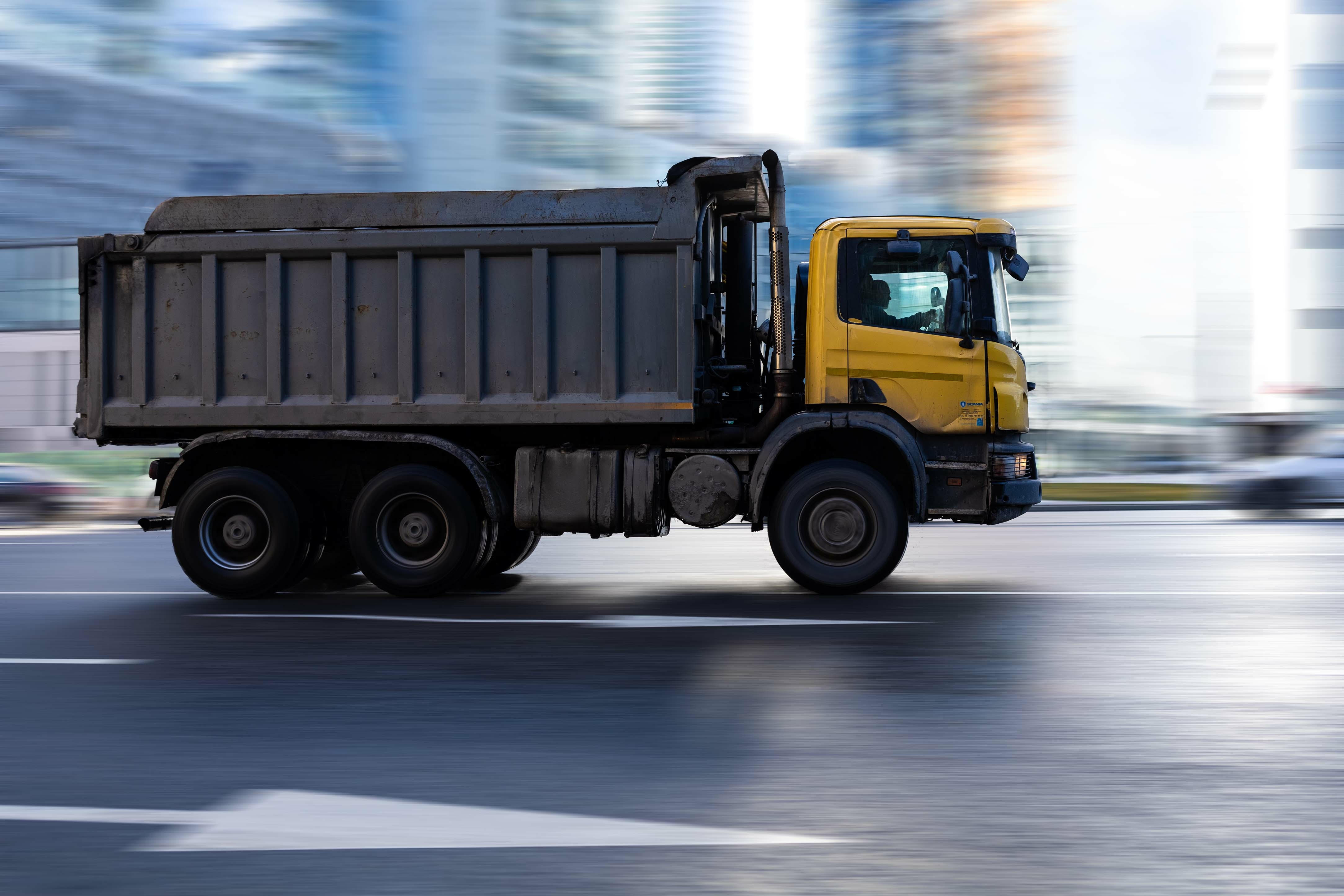 Truck moving Waste Truck moving Waste