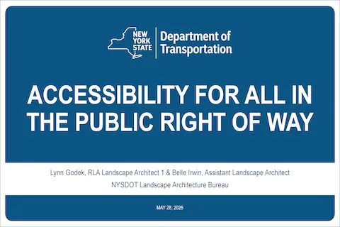 Accessible Pedestrian Facilities card